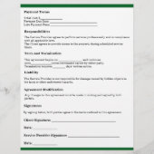 Modern gazon zorg overeenkomst vorm Sjabloon Flyer (Achterkant)