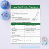 Modern gazon zorg overeenkomst vorm Sjabloon Flyer (Enkel)