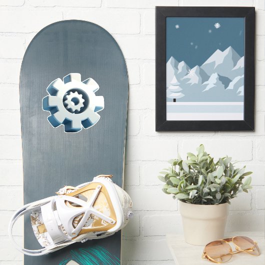 Modern Gear-pictogram Sticker (Snowboard)