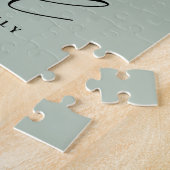 Modern gebladerte krans stijlvol gezegend script legpuzzel (Zijkant)