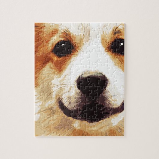 modern geblazen Welsh Corgi Legpuzzel (Verticaal)