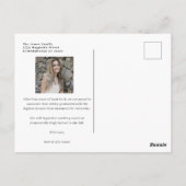 Modern geborsteld Afstuderen Pet Foto Afstuderen P Briefkaart (Achterkant)