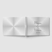 Modern geborsteld metaal huwelijk gastenboek (Volledig)