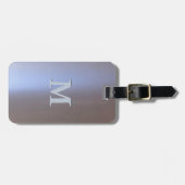 Modern geborsteld metaal kijk S01 monogram Bagagelabel (Voorkant horizontaal)