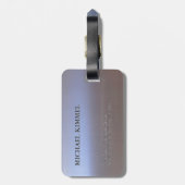 Modern geborsteld metaal kijk S01 monogram Bagagelabel (Achterkant verticaal)