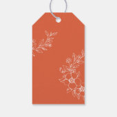 Modern gebrand Sinaasappel bruiloft gunst Label Cadeaulabel (Achterkant)