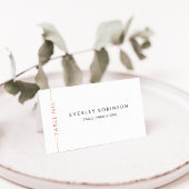 Modern gebrand Sinaasappel gevouwen trouwplaatskaa