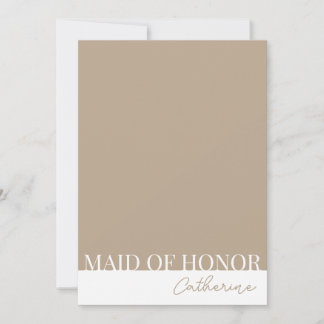 Modern gedetailleerd Maid of Honor voorstel Kaart