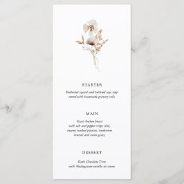 Modern gedroogde wilde bloem Boho Wedding Menu
