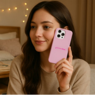 Modern Geef Me Kus Typografie Roze Tekst iPhone 15 Pro Hoesje