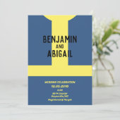 Modern Geek Nerd Gamer Blue Gold Vault Kaart (Staand voorkant)