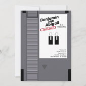 Modern Geek Nerd Gamer  Retro Uitnodiging (Voorkant)