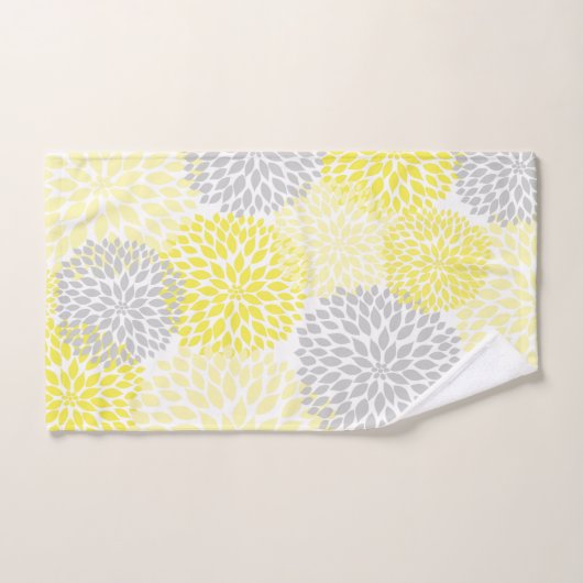 Modern Geel bloembaddecor Bad Handdoek (Handdoek)