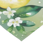 Modern geel citroen floral script vrijgezellenfees korte tafelloper (Hoek)