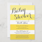 Modern Geel en Grijs Gestreept Kaart (Voorkant)