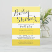 Modern Geel en Grijs Gestreept Kaart (Staand voorkant)