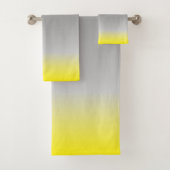 modern geel grijs ombré bad handdoek (Insitu)