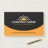 Modern Geel Huis Logo Dak Constructie Post-it® Notes (Op bureau)