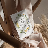 Modern geel & Paarse Boho Floral Bright Wedding Kaart