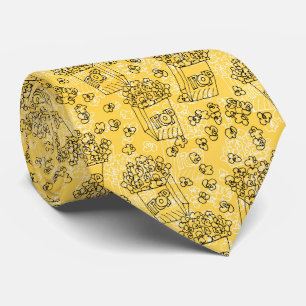 Modern geel popcornpatroon stropdas