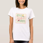Modern geel & roze bloemen Inspirerend T-shirt (Voorkant)