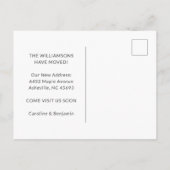 Modern Geel Uniek Eenvoudig We verhuisd Nieuw Adre Briefkaart (Achterkant)