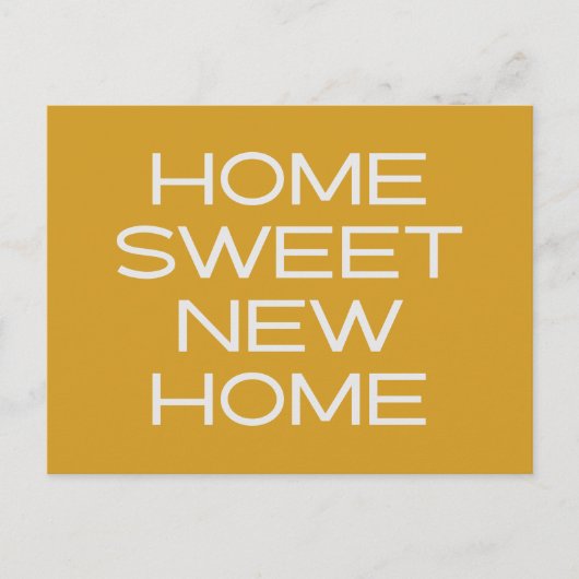 Modern Geel Uniek Eenvoudig We verhuisd Nieuw Adre Briefkaart (Voorkant)