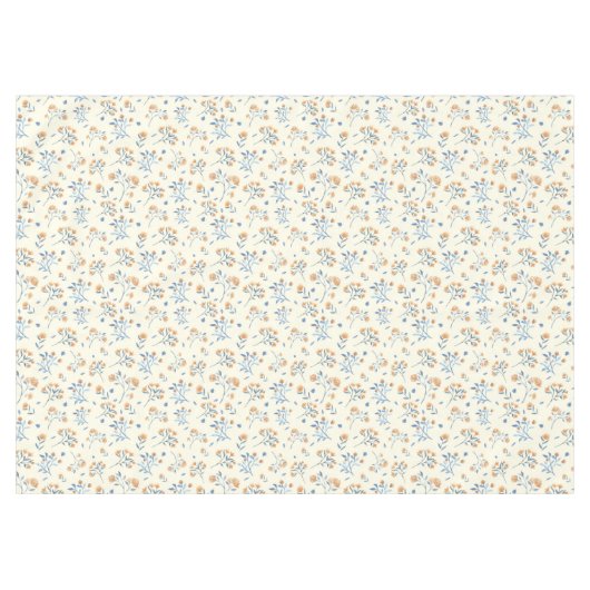 Modern geel Wildbloempatroon Tafelkleed (Voorkant (Horizontaal))