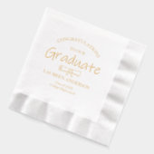 Modern Gefeliciteerd Afstuderen Folie Servetten (Links)