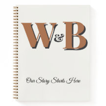 Modern Gegraveerd Gastenboek | Elegante Folie Init