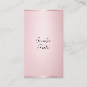 Modern gekalligrafeerd Elegant Roos Gouden Sjabloo Visitekaartje