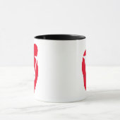 Modern gelaagd, aangepast rood Abstract monogram Mok (Midden)