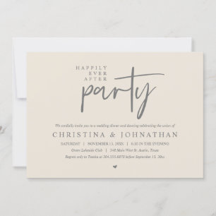 Modern, gelukkig altijd na het huwelijksdiner kaart