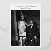 Modern Gelukkig Getrouwd Foto Bruiloft Glam Goud Folie Feestdagenkaart (Achterkant)