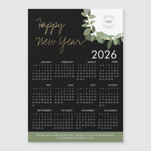 Modern Gelukkig Nieuwjaar 2025 Kalender Aangepaste (Voorkant)