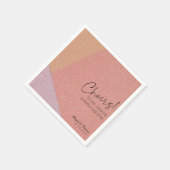 Modern gelukkig ooit na bruiloft vet geometrisch servet (Hoek)