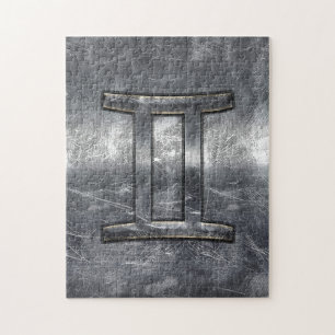 Modern Gemini Zodiac Sign Grunge Distress Style Legpuzzel