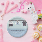 Modern Gentleman Baby Shower-artikelen Papieren Bordje (Feest)