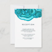 Modern Geode Wedding | Blauwe opvang Kaart (Voorkant)
