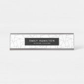 Modern Geometic | Gepersonaliseerd Bureau Naambordje (Voorkant)