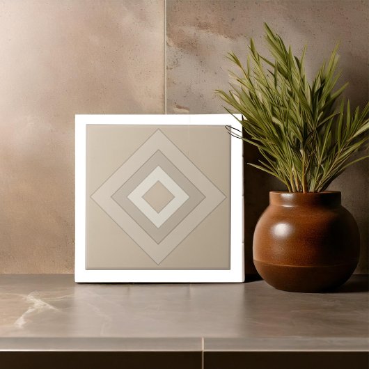 Modern Geometric Abstract Pat#12 Camel ID1192 Tegeltje