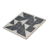 Modern Geometric Abstract Pat#1 Black ID1192 Tegeltje (Zijkant)