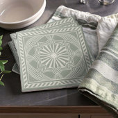 Modern Geometric Abstract Pat#23 Green ID1192 Tegeltje