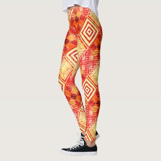 Modern Geometric Abstract Pattern  Leggings (Links)
