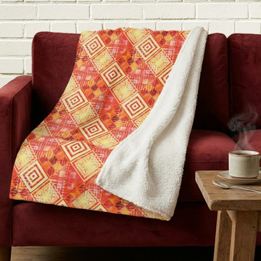 Modern Geometric Abstract Pattern Sherpa Deken