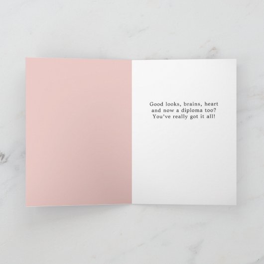 Modern Geometric Afstuderen Photo Afstuderen Kaart (Binnen)