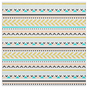 Modern Geometric Aztec Tribal Geïnspireerd Patroon Stof