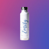 Modern Geometric Black en White Waterfles