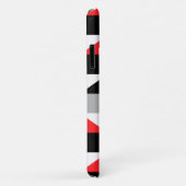 Modern Geometric Black Red Grey Pattern Case-Mate iPhone Case (Achterkant/rechts)