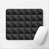 Modern Geometric Black Square Pattern Muismat (Met muis)